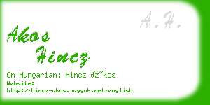 akos hincz business card